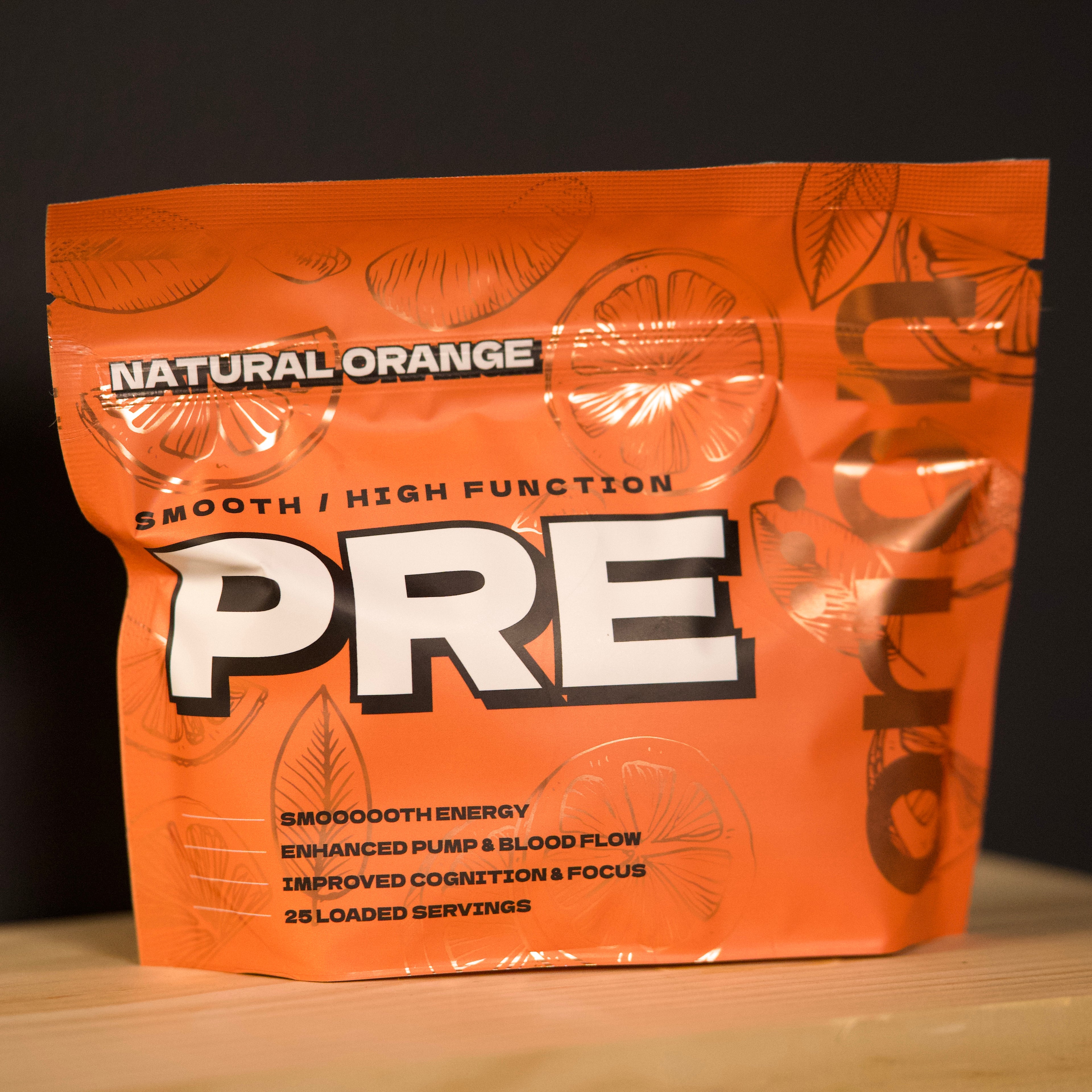 Orion PRE pre-workout, Natural Orange, 25 servings bag